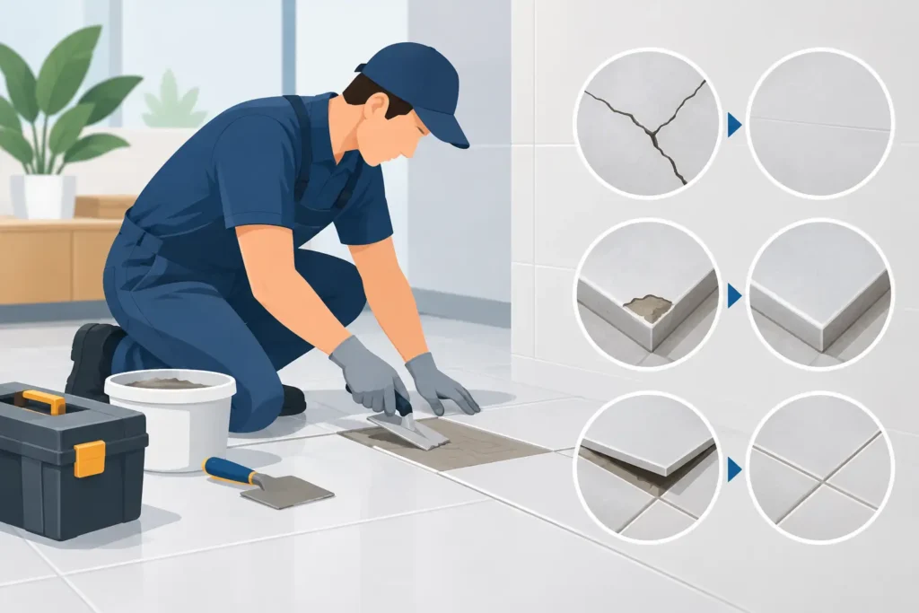 Tile Repair Singapore for Cracks, Chips and Loose Tiles